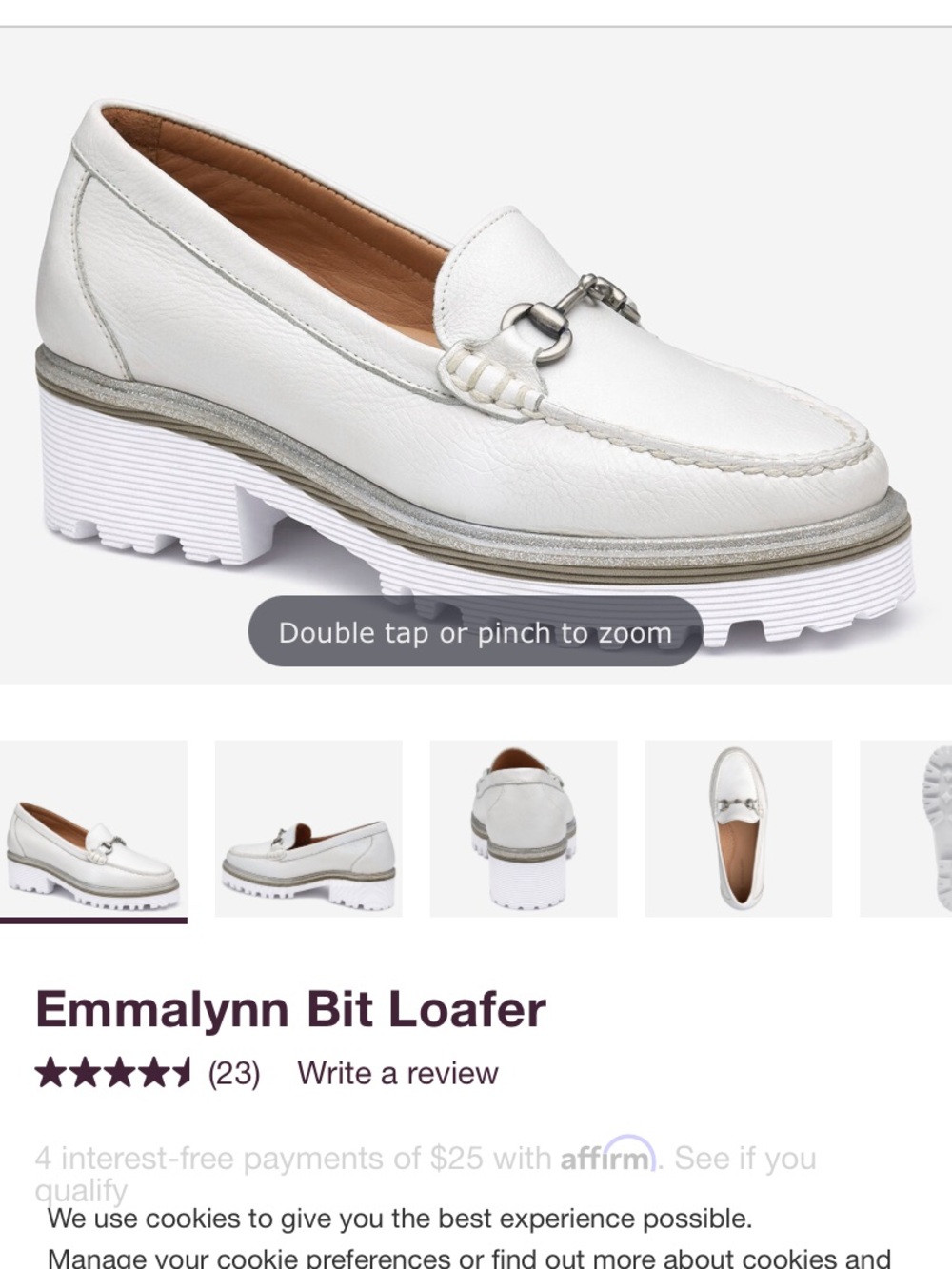 Johnston & Murphy Emmalynn Bit Loafer in White
